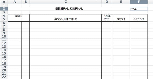 5 General Journal Templates - formats, Examples in Word Excel