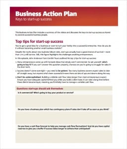 Business Action Plan Template Image 111