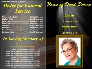 Funeral Program Template