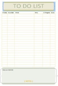 Checklist Template