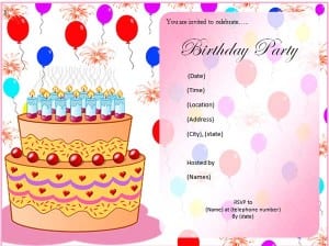 Birthday Invitation Template