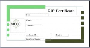 gift certificate templates