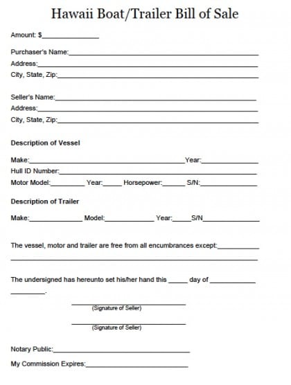 boat bill of sale form template 1641