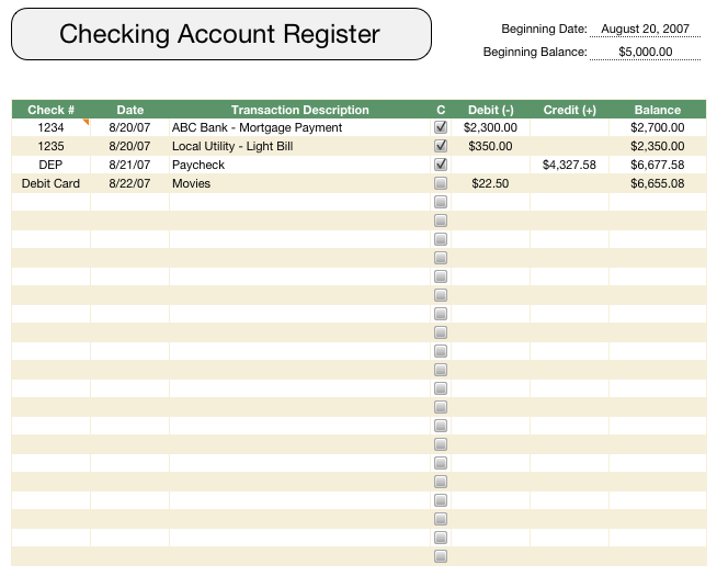 check register template 67744