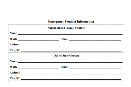 contact information template 2941