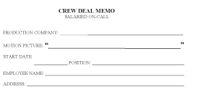 deal memo template 341