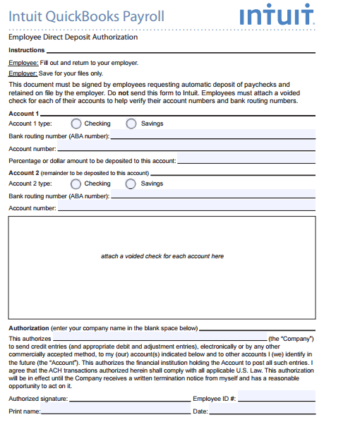 4 Direct Deposit Form Templates - Free Sample Templates