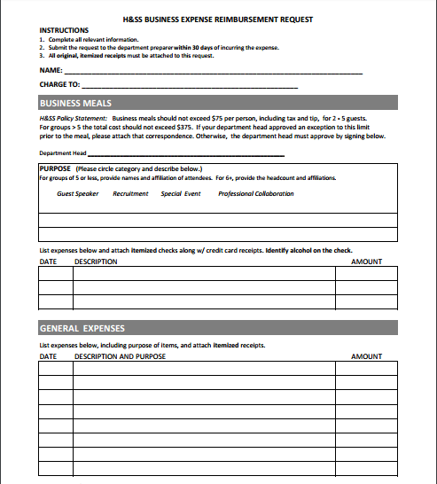 expense report form template 34981