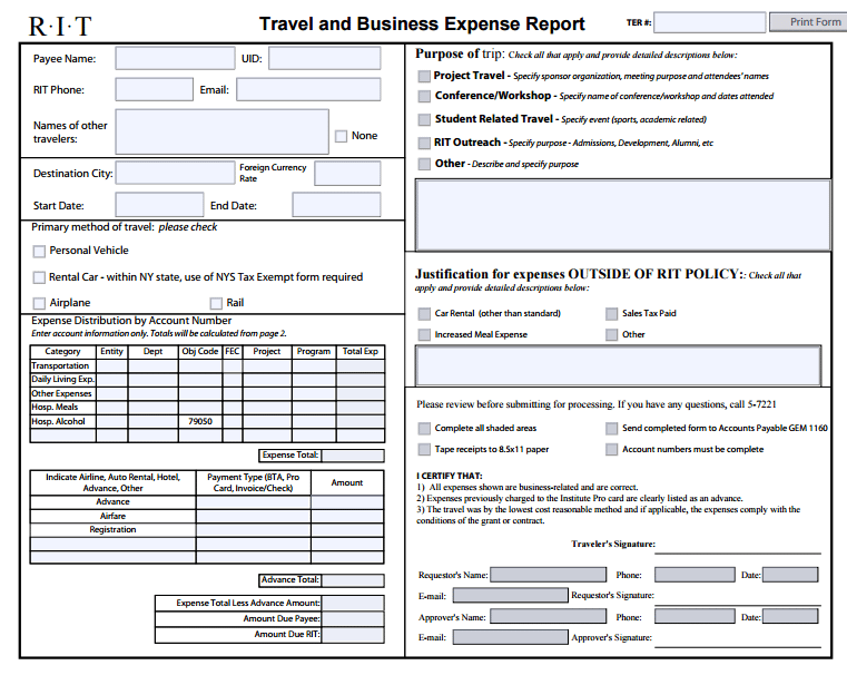 expense report form template 49741