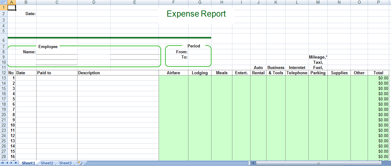 expense report form template 59741