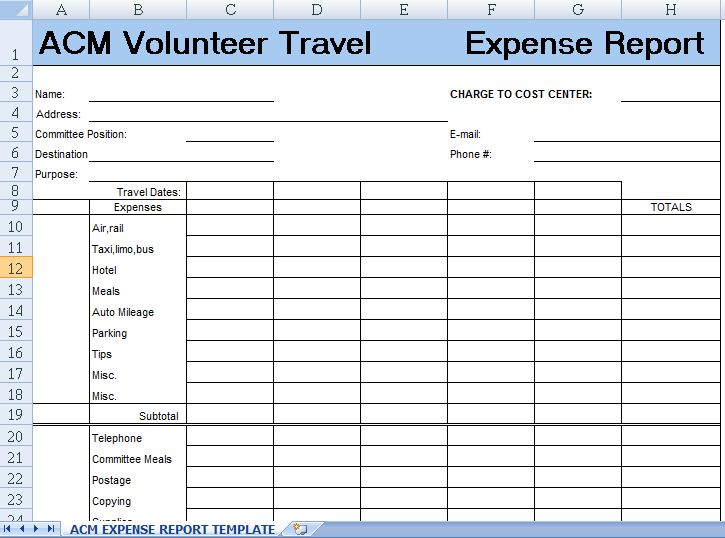 expense report form template 67491