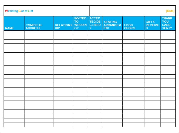 guest list template 1542