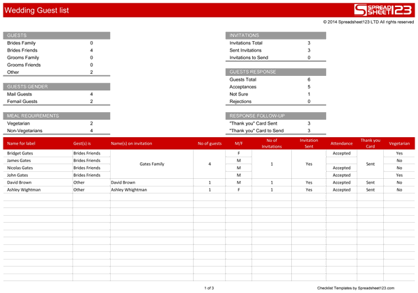 guest list template 461