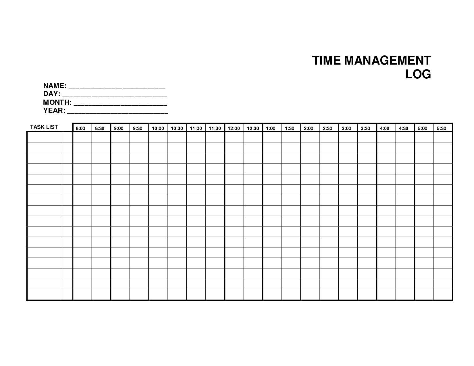 log sheet template 9654