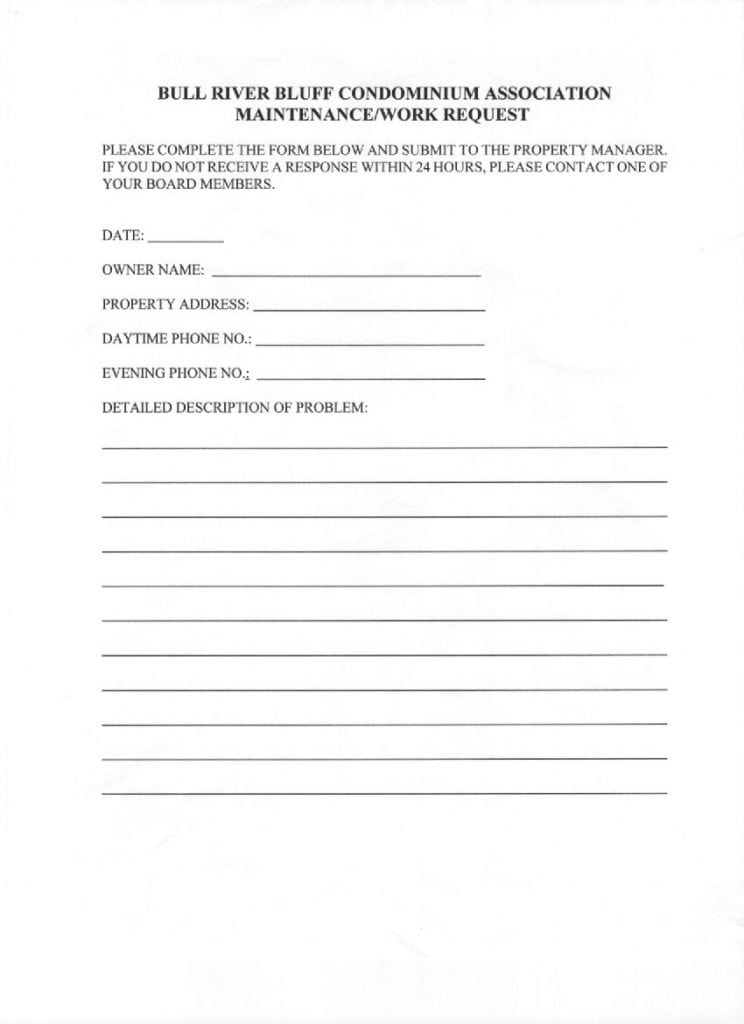 maintenance request form template 29641