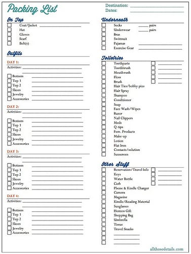 packing list template 3478510