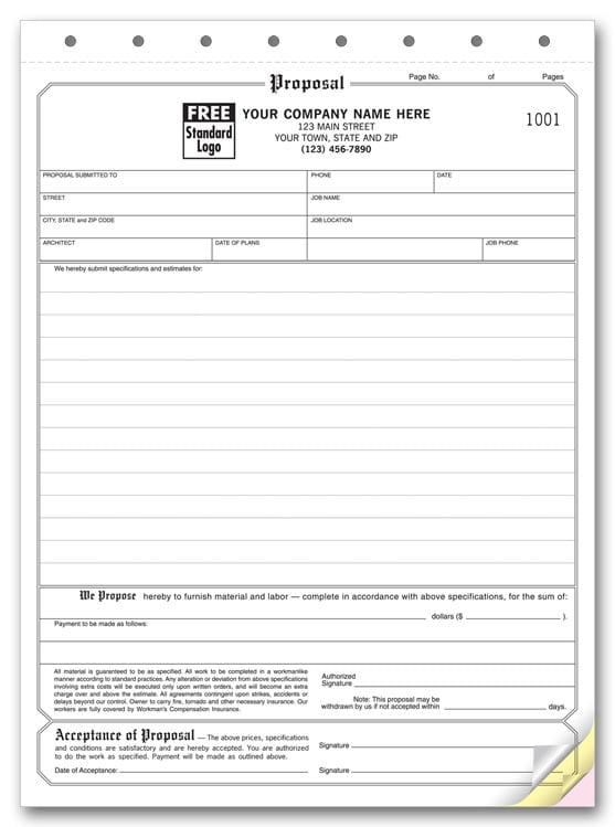 proposal form template 341