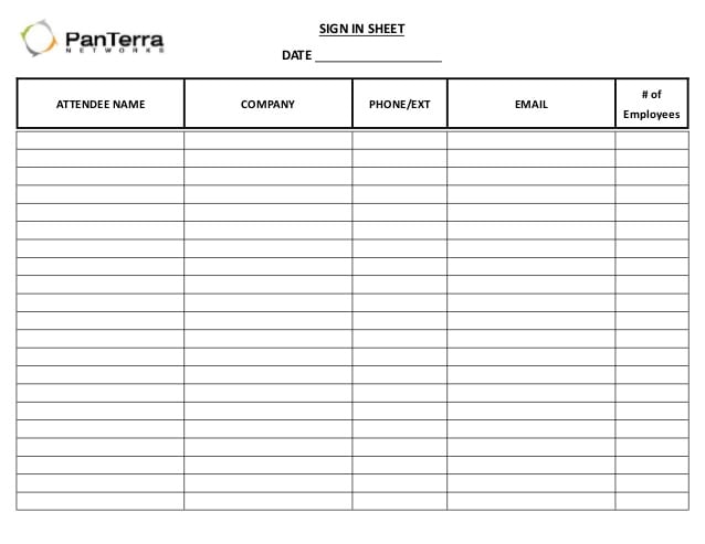 sign in sheet template 4941