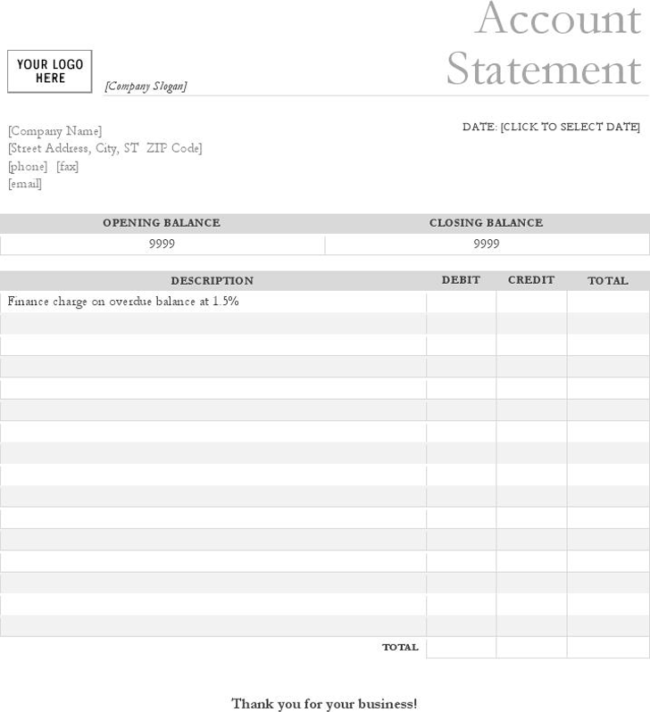 5 Bank Statement Templates - formats, Examples in Word Excel