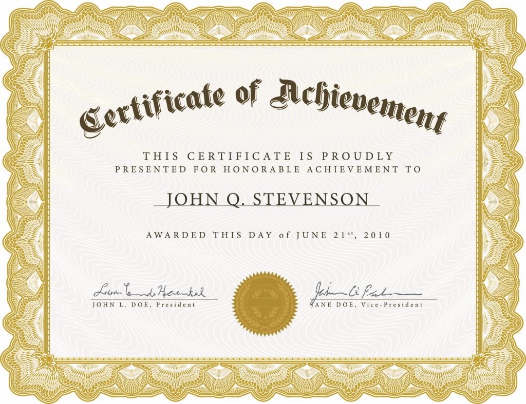 6 Free Certificate Samples Free Sample Templates