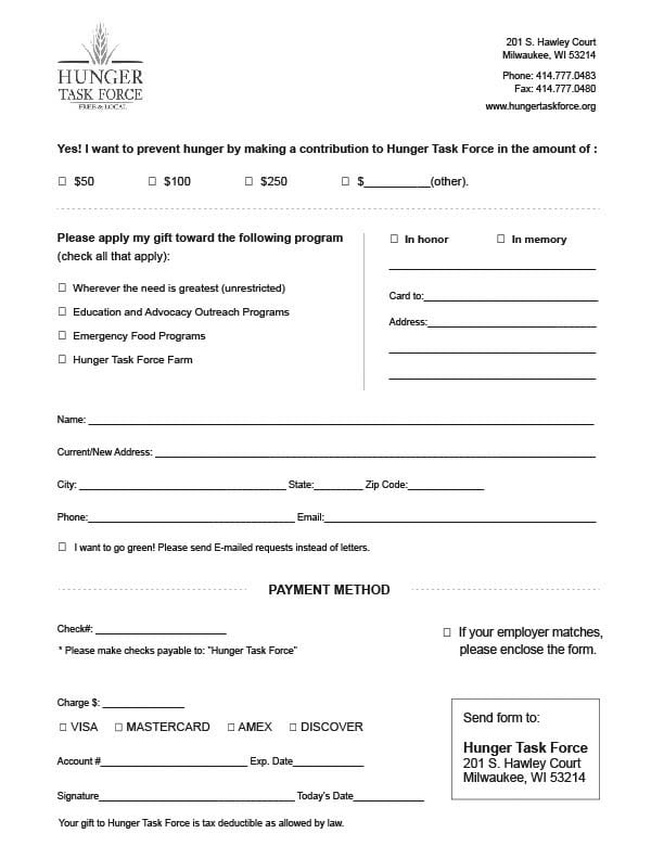 6 Charitable Donation Form Templates Free Sample Templates