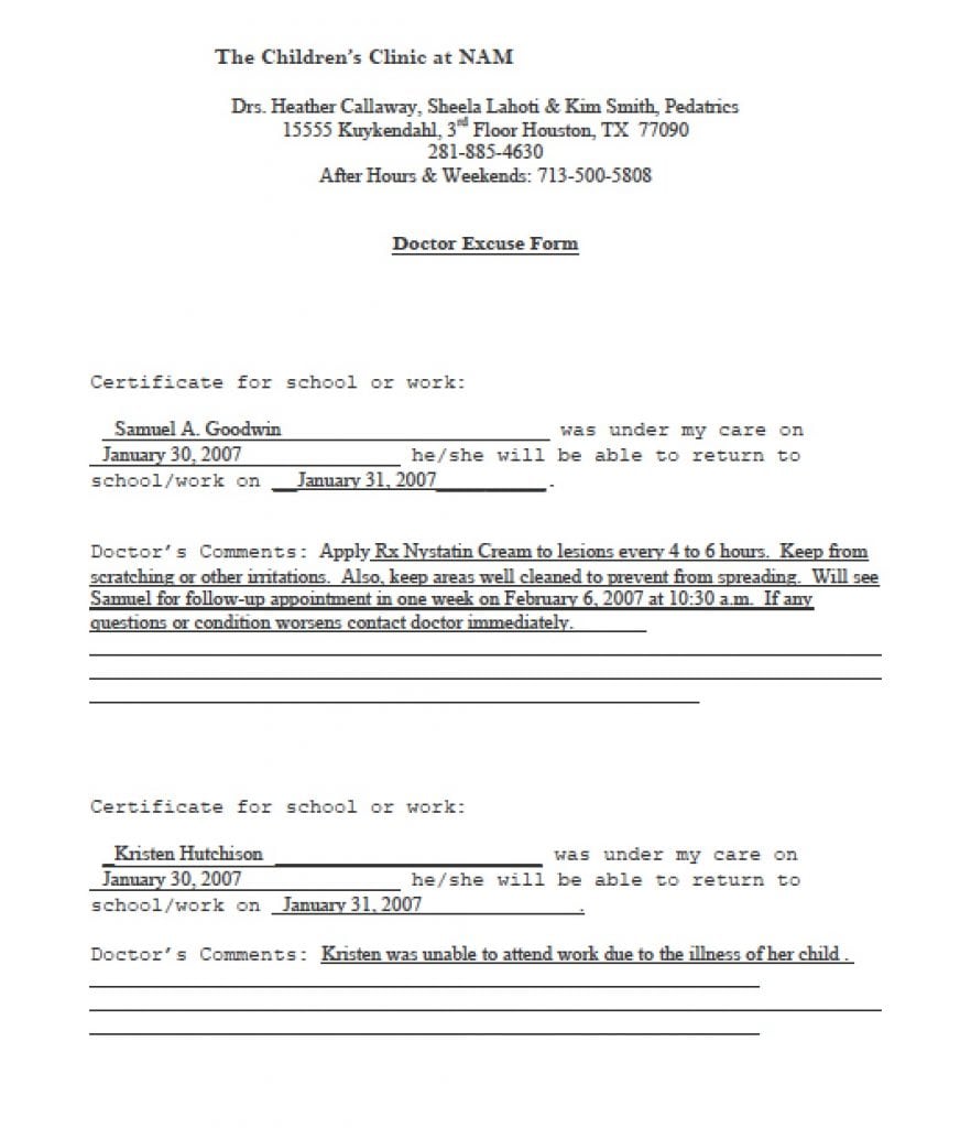5-doctors-note-for-work-templates-free-sample-templates