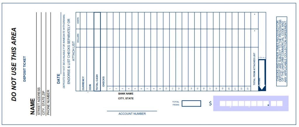 13 Deposit Slip Templates Word - Free Sample Templates