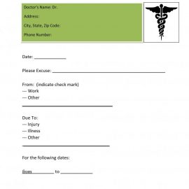 3 Free Doctors Note For Work Templates