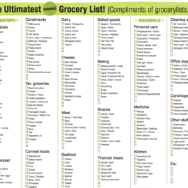 6 Grocery List Templates
