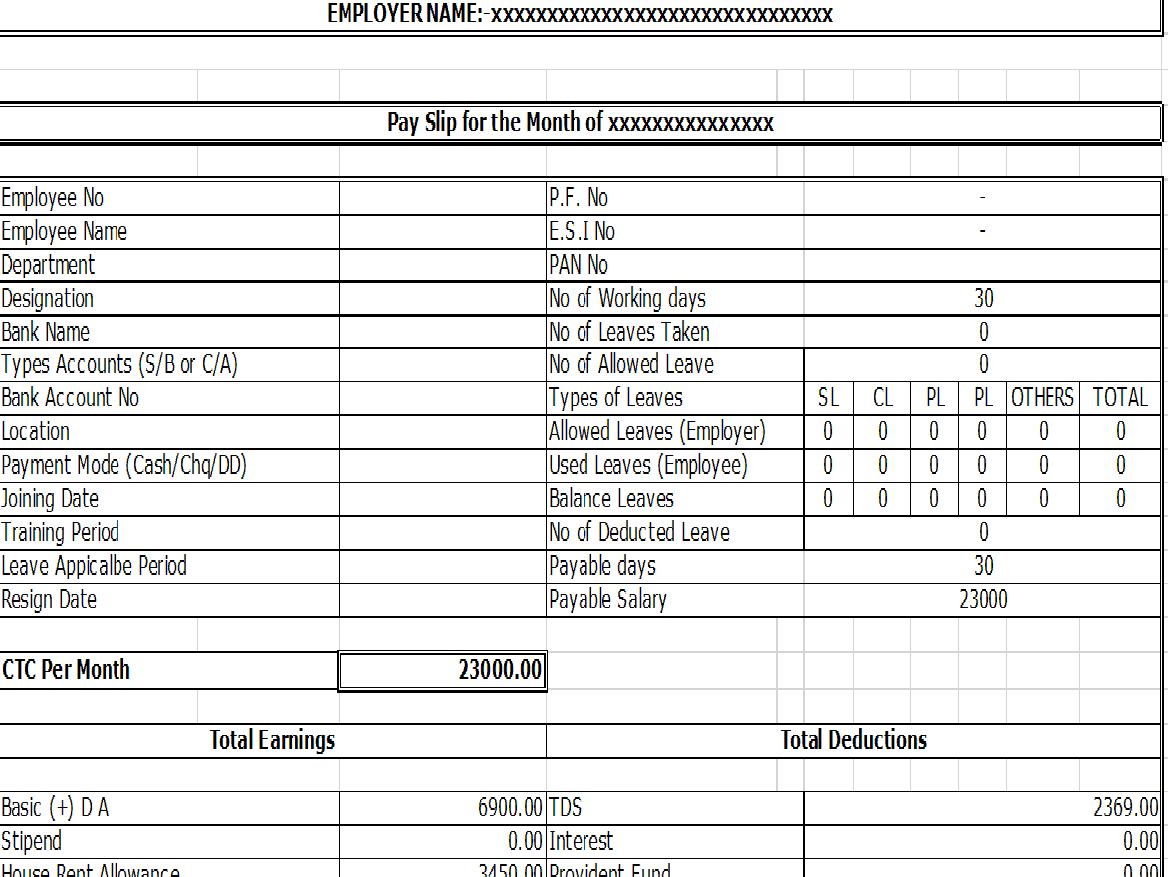 salary slip assignment