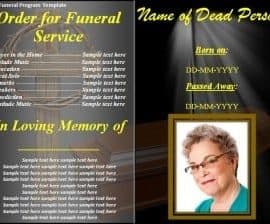 Funeral Program Template