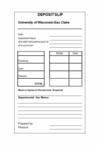 13 Deposit Slip Templates Word - Free Sample Templates