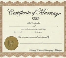 3 Marriage Certificate Templates