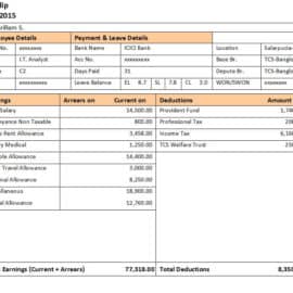 9+ Salary Sheet Slip Formats