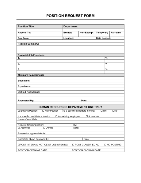 6 Request Form Templates - Free Sample Templates