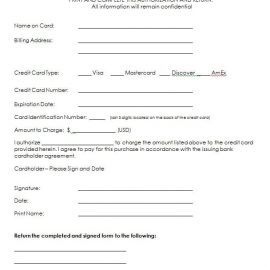 2 Free Credit Card Authorization Form Templates