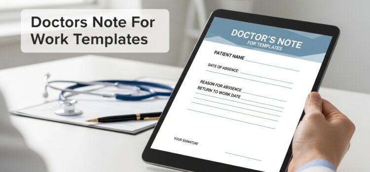 3 Free Doctors Note For Work Templates 3 Free Doctors Note For Work Templates
