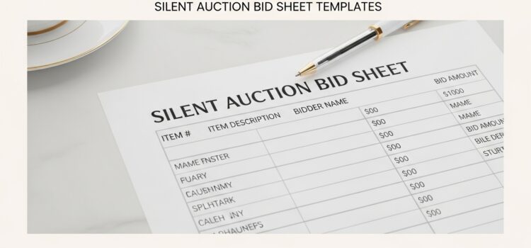 16 Silent Auction Bid Sheet Templates 16 Silent Auction Bid Sheet Templates
